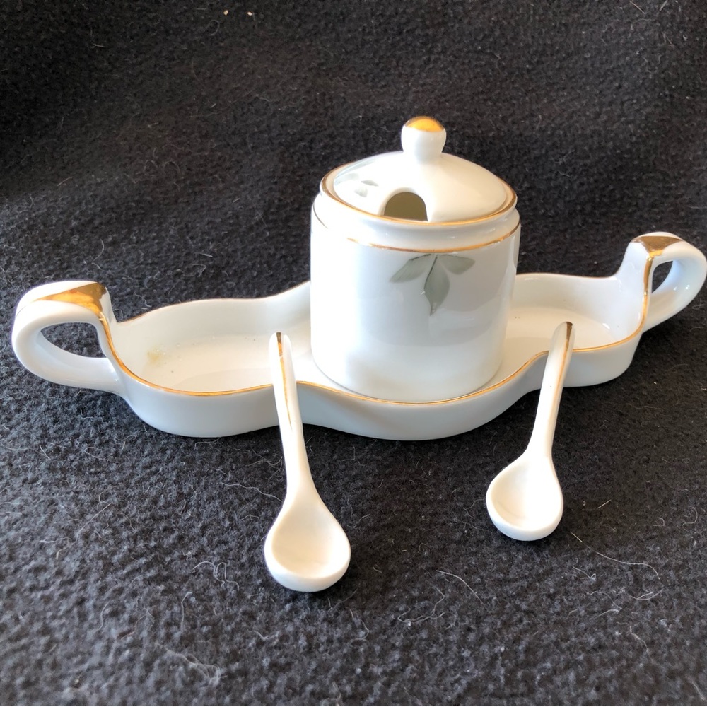 Noritake China - Mustard Condiment Jar
